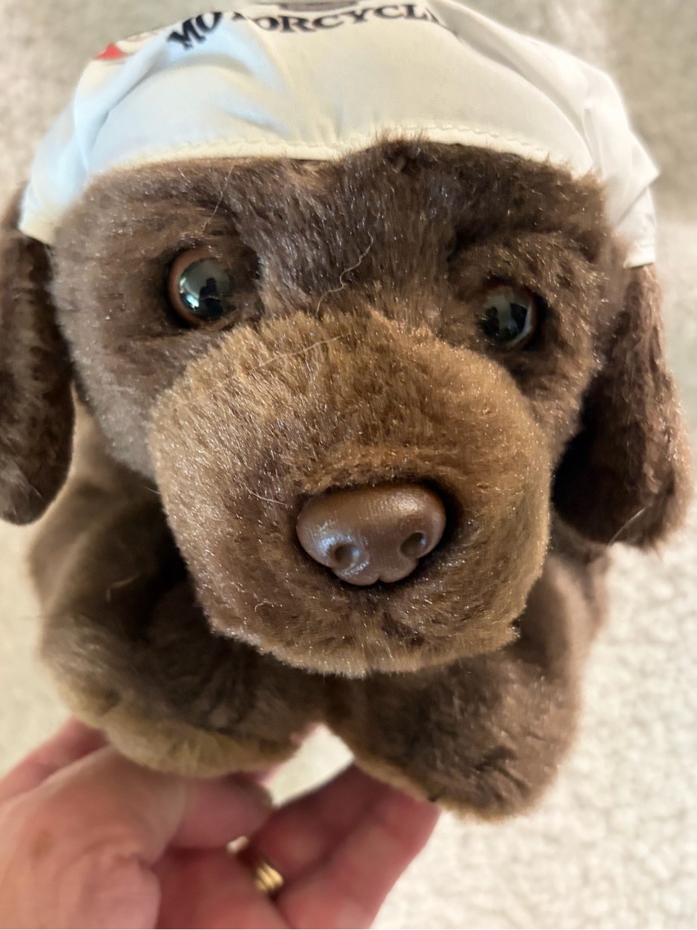 Vintage Harley Davidson “Rumble” Chocolate Lab plush 18”